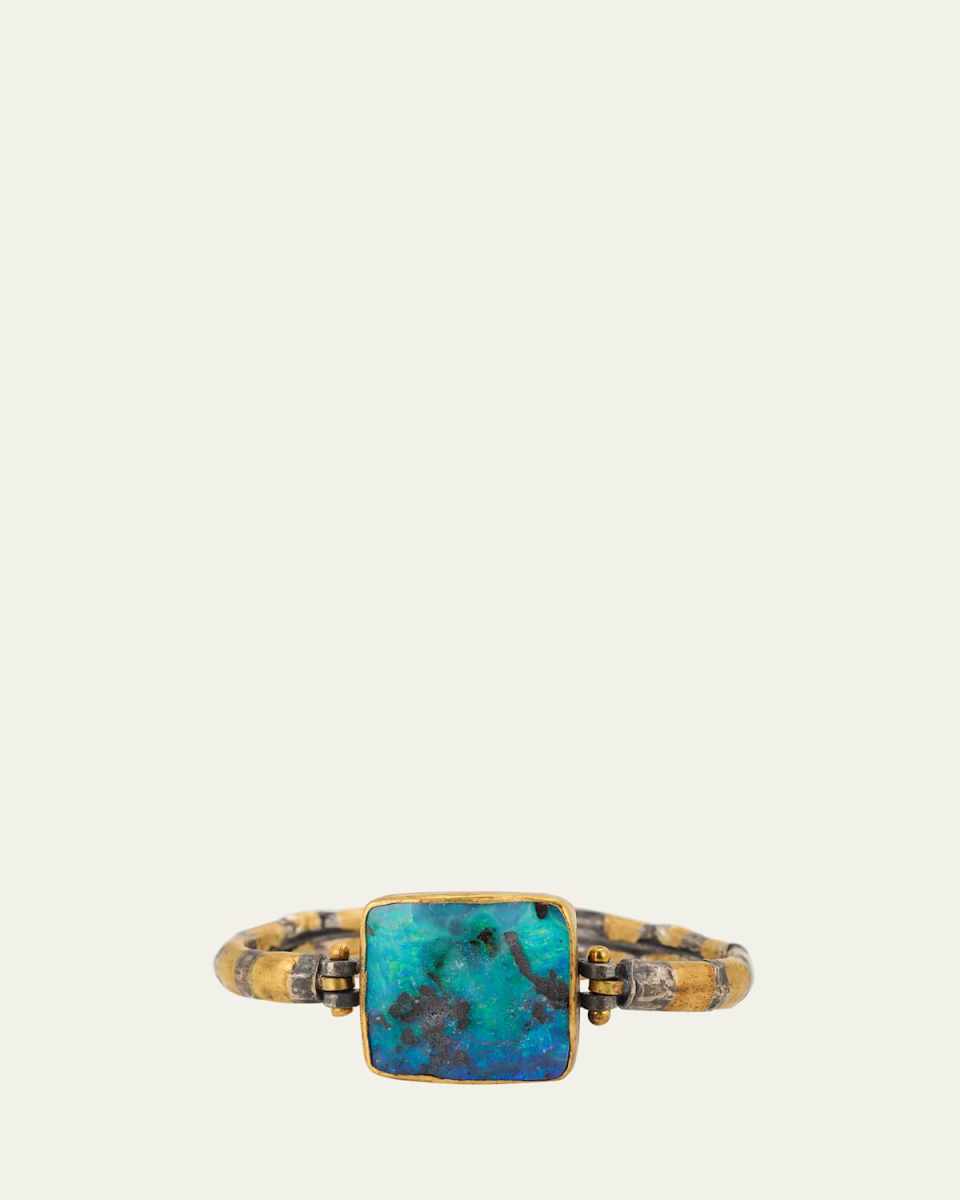 Pretty Flashy Boulder Opal Cuff Bracelet